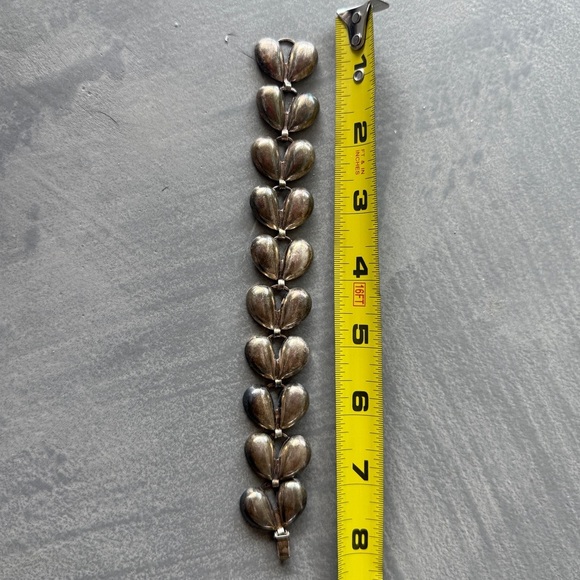 Vintage Coro Teardrop Link Sterling Silver Bracelet - Picture 1 of 5